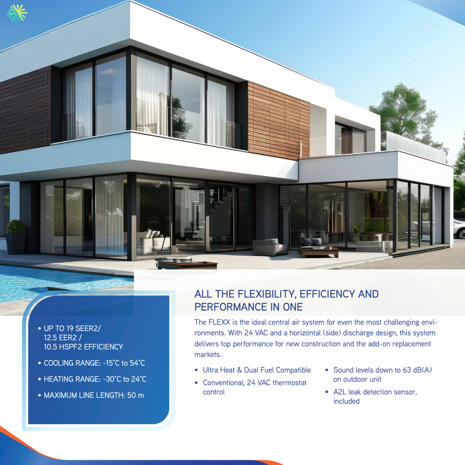 Thermopompe Centrale Gree FLEXX ULTRA R32 | 5 Tonnes | Montréal, Rive Sud, Montérégie