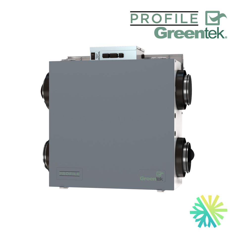 Échangeur d'air GreenTek PROFILE 1.2E-D-M — installation par AirGreen, Montréal, Laval, Longueuil, Rive-Sud et Rive-Nord