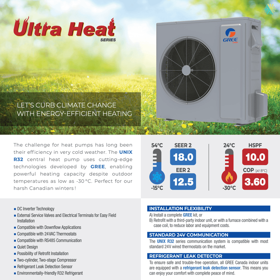 GREE Unix R-32 Blower Cabinet | 4 Tons | Montreal, Laval, Longueuil, South Shore & North Shore