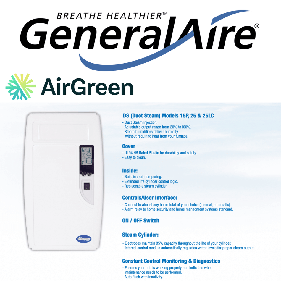 GeneralAire GFDS15PBU Steam Humidifier | Installation in Montreal, Laval, Longueuil, South Shore and North Shore