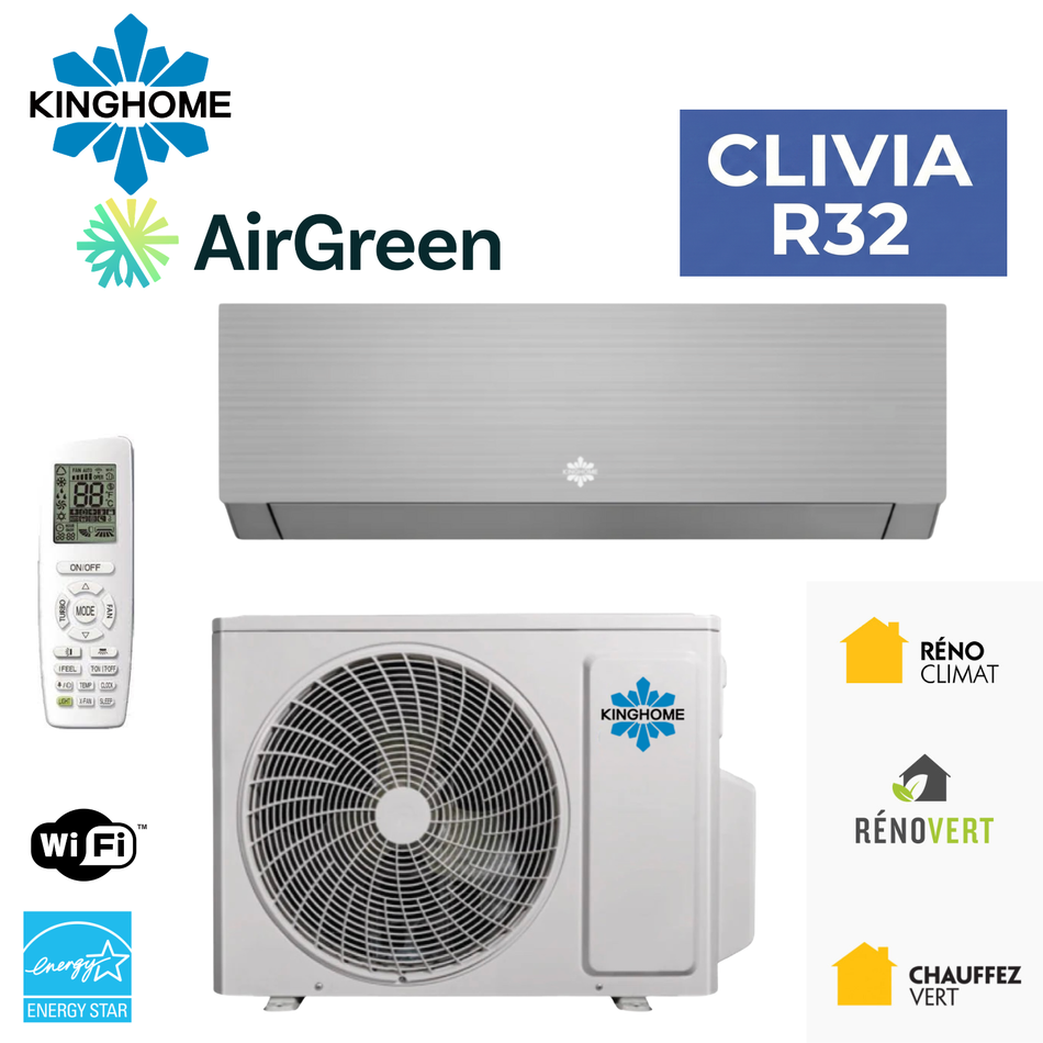 Thermopompe Murale KINGHOME Clivia R32 | 18000 BTU