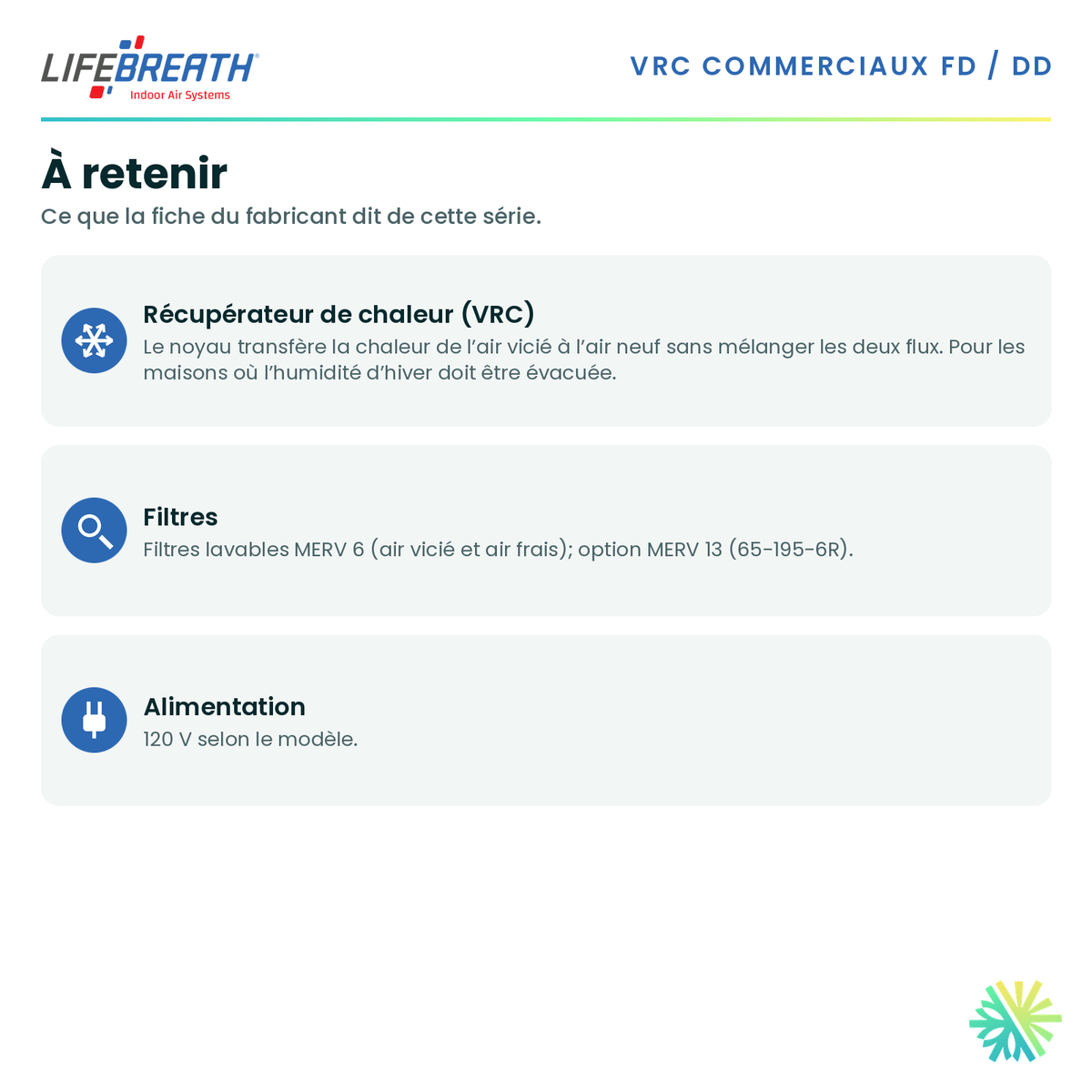 Lifebreath 455 DD — points forts de la série