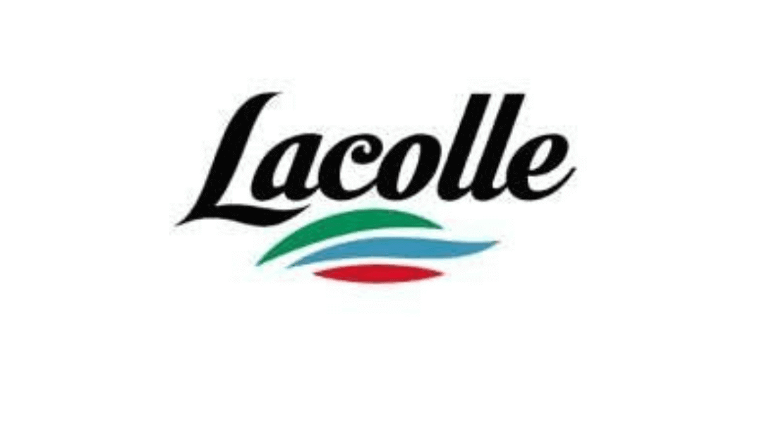Lacolle logo with stylized green, blue, and red wave design underneath the brand name.