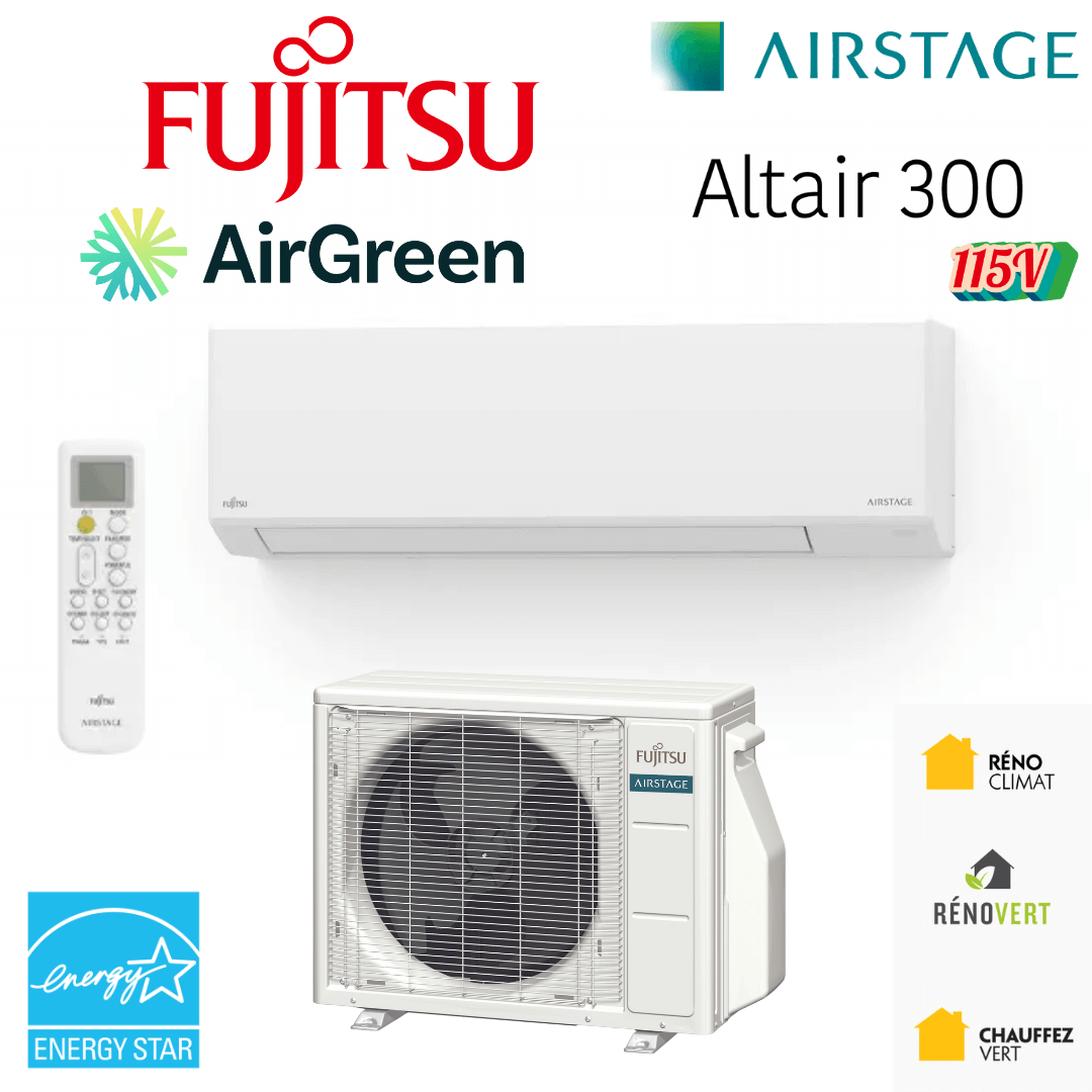 Mini Split FUJITSU ALTAIR 300 12 000 BTU 115V Montréal, Laval, Riv