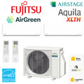 Thermopompe multizone Fujitsu Aquila XLTH · 2&nbsp;zones, 18&nbsp;000&nbsp;BTU