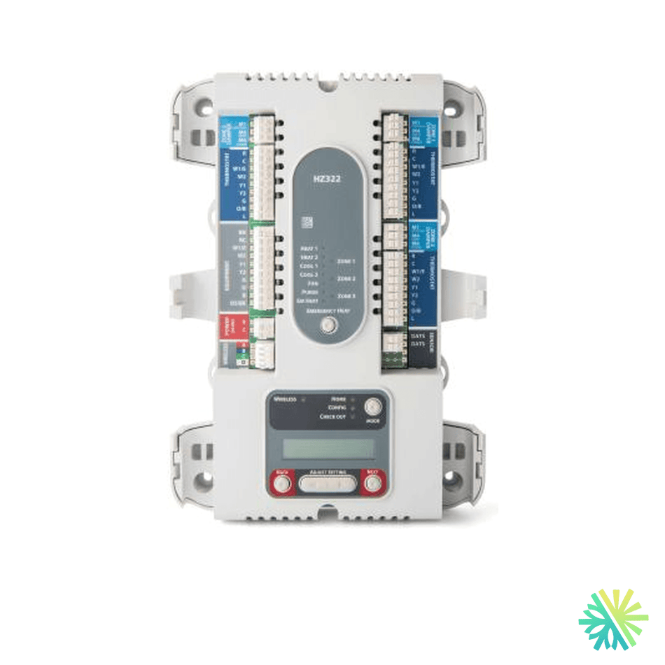 Fiche technique : Panneau de zonage HONEYWELL TrueZONE HZ322/U — AirGreen, Montréal, Laval, Longueuil, Rive-Sud et Rive-Nord