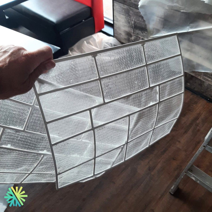 Clean air conditioner filter after maintenance