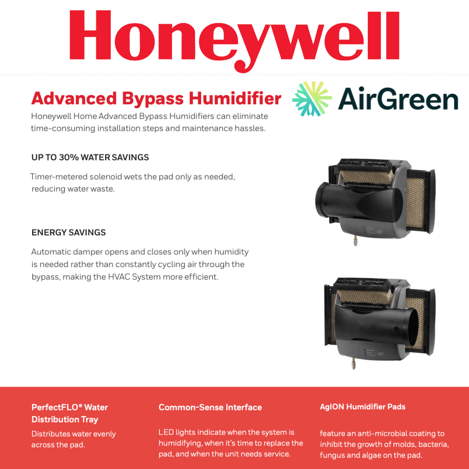 Humidificateur Honeywell HE100C1001/U | Installation à Montréal, Laval, Longueuil, Rive Sud et Rive Nord