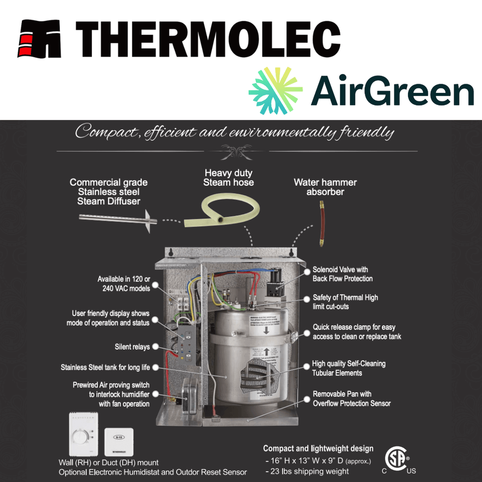 Thermolec ACU-15PN Steam Humidifier | Installation in Montreal, Laval, Longueuil, South Shore and North Shore
