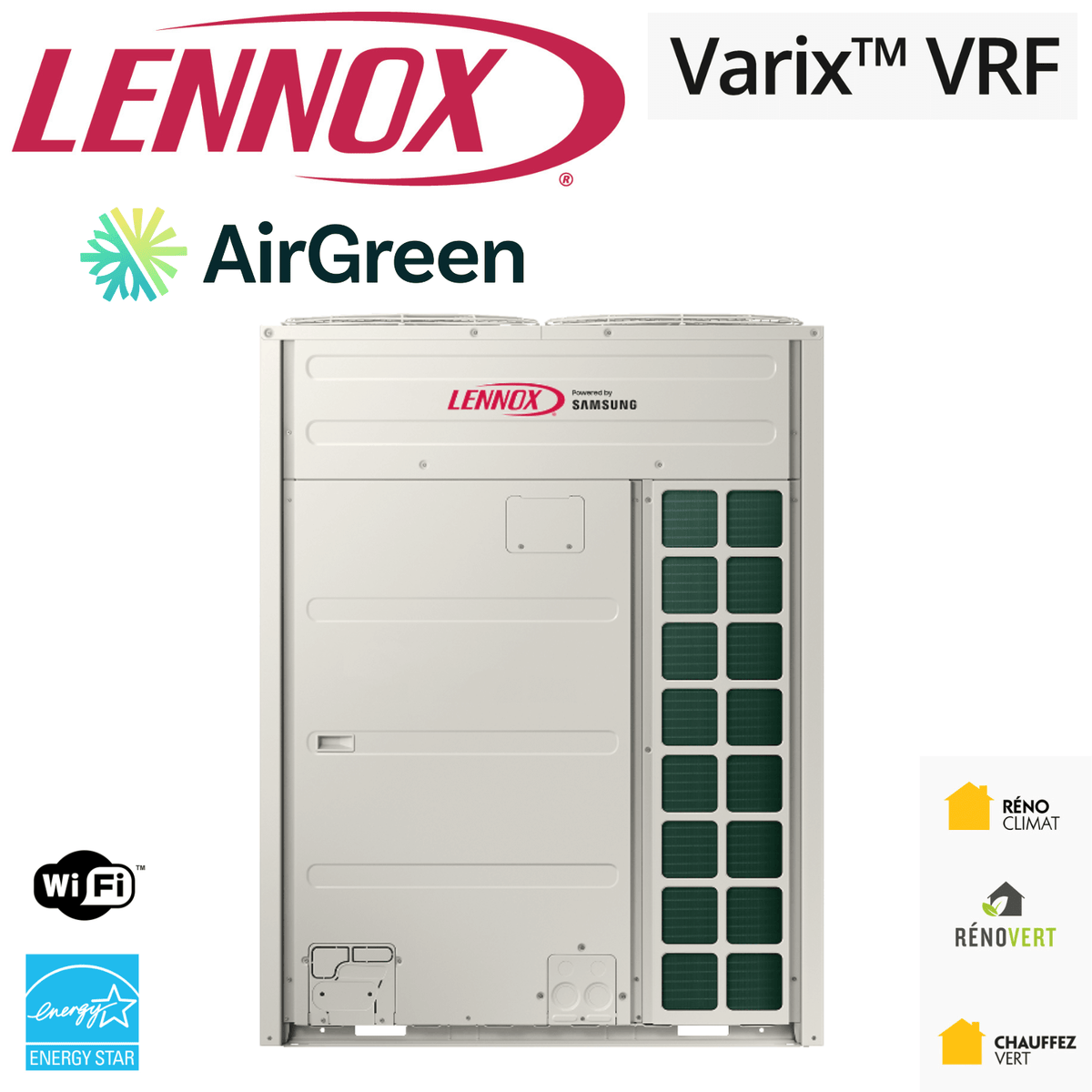 LENNOX Varix VRF MultiZone | 20 Tonnes 575V - Système CVAC par AirGreen