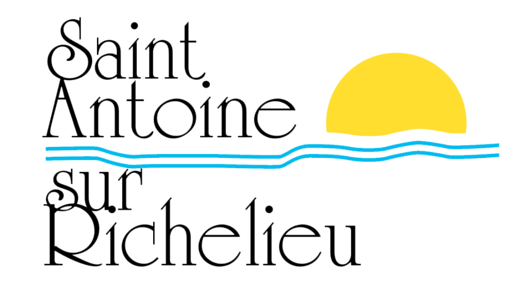 Logo of Saint Antoine sur Richelieu with stylized sun and water elements.