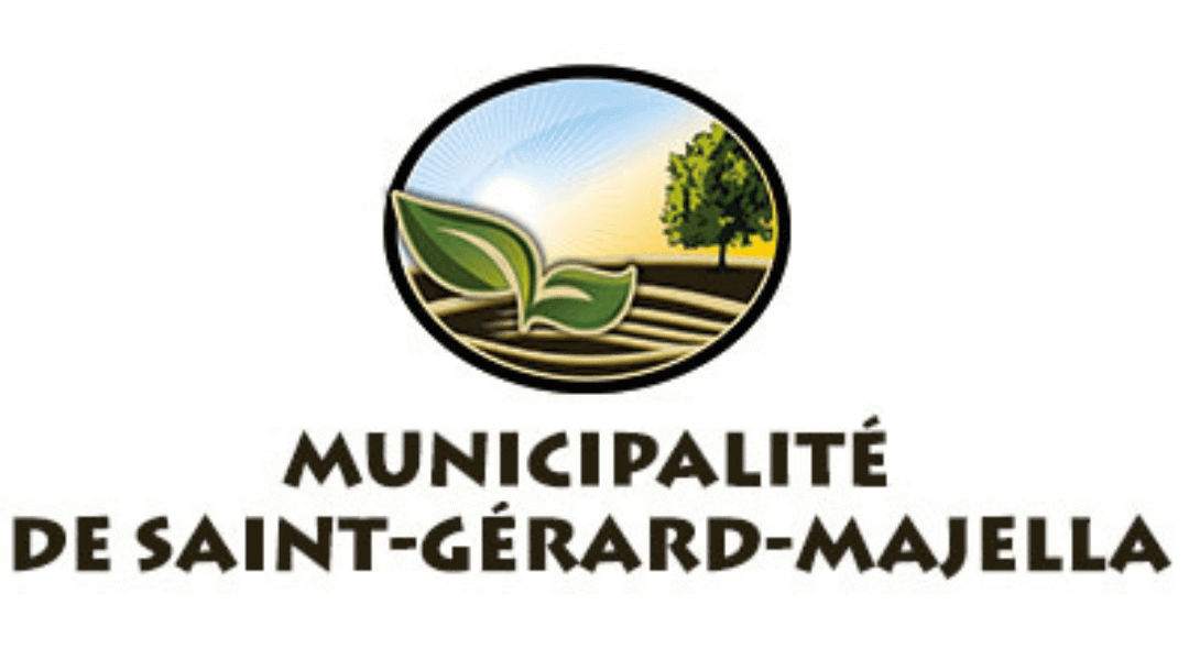 Municipalité de Saint-Gérard-Majella logo with leaves and tree in circular design