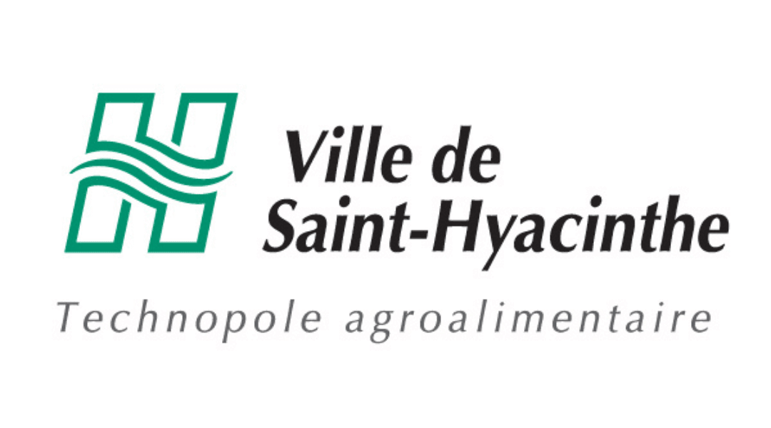Logo of Ville de Saint-Hyacinthe with text 'Technopole agroalimentaire'