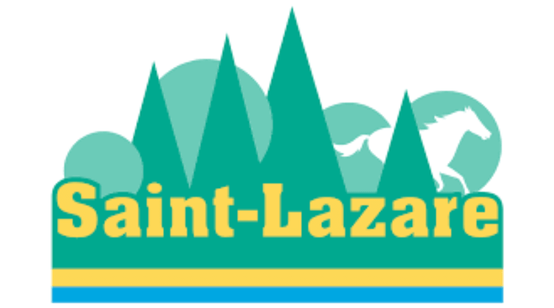 Saint-Lazare logo featuring green trees and a running horse