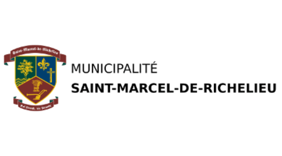 Logo of Municipalité Saint-Marcel-de-Richelieu with crest and municipality name in French.