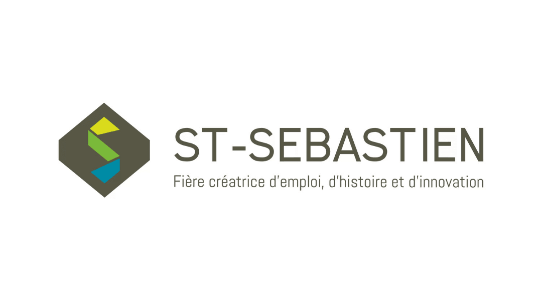 ST-SEBASTIEN logo with slogan about employment, history, and innovation