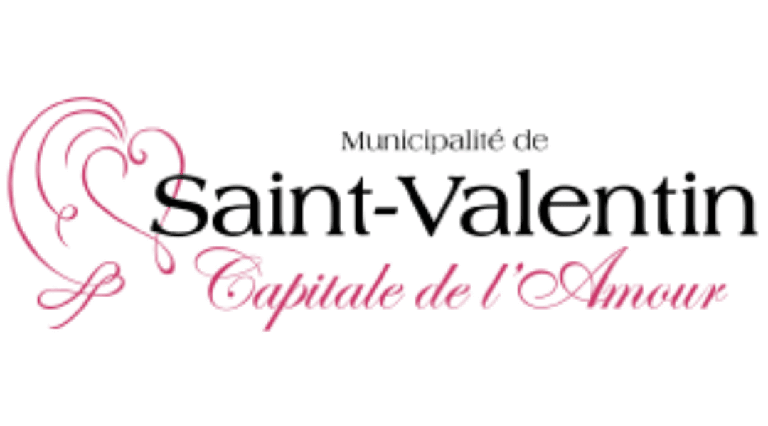 Logo of Saint-Valentin, Capitale de l'Amour, featuring elegant script and heart design.