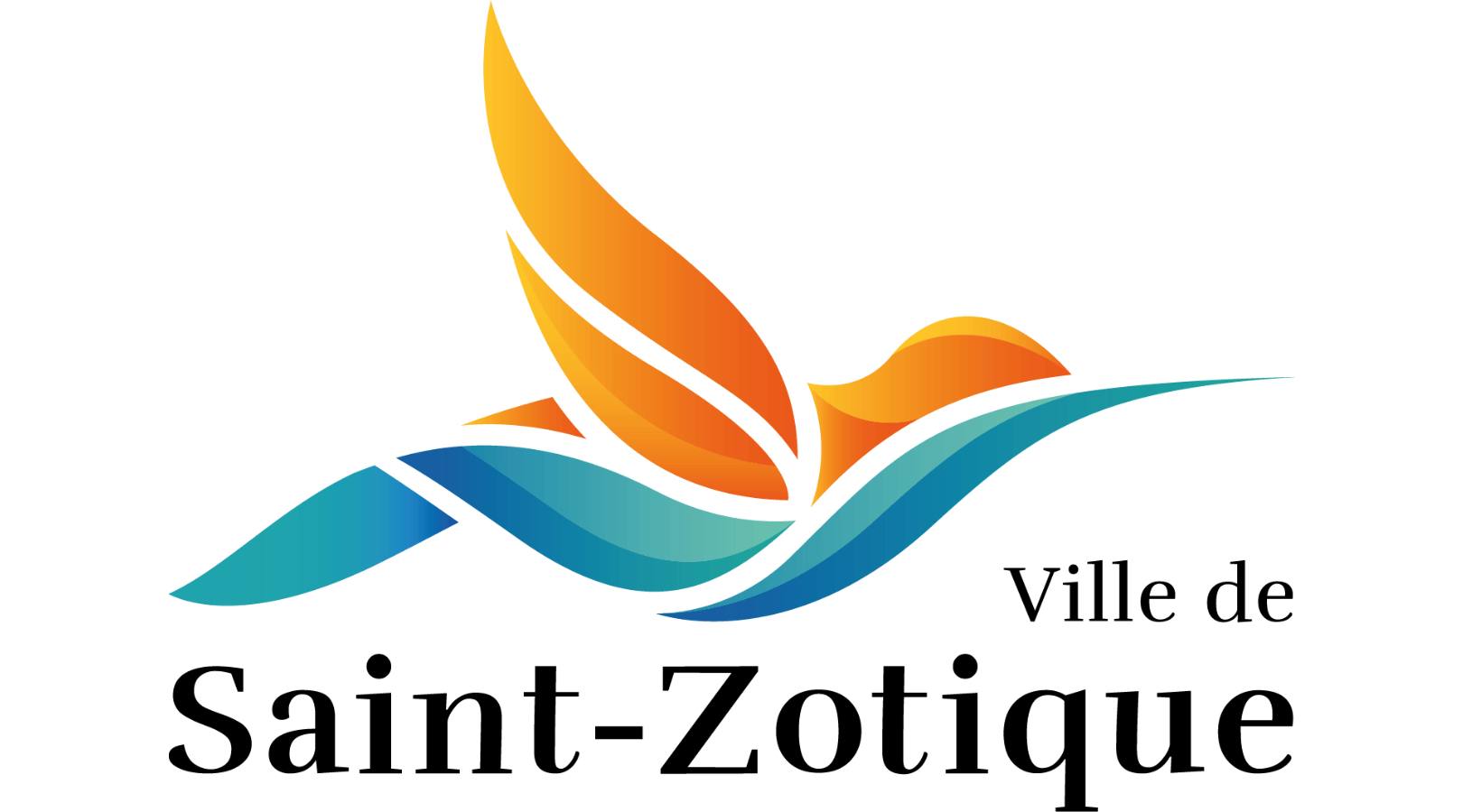 Logo of Ville de Saint-Zotique with colorful abstract design representing community and nature.