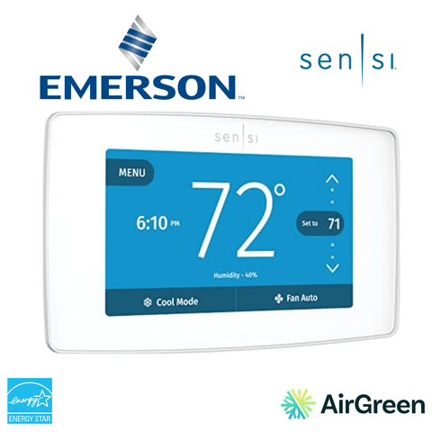 SENSI THERMOSTAT INTELLIGENT TACTILE | Montréal, Laval, Longueuil, Rive Sud & Rive Nord, écran tactile d'Emerson affichant 72 degrés