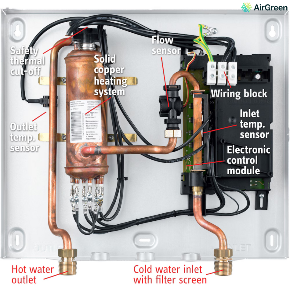 Stiebel Eltron | Tempra 15 Plus 15 kW 2.93 GPM Advanced Flow Control and Self-Modulating Tankless Water Heater