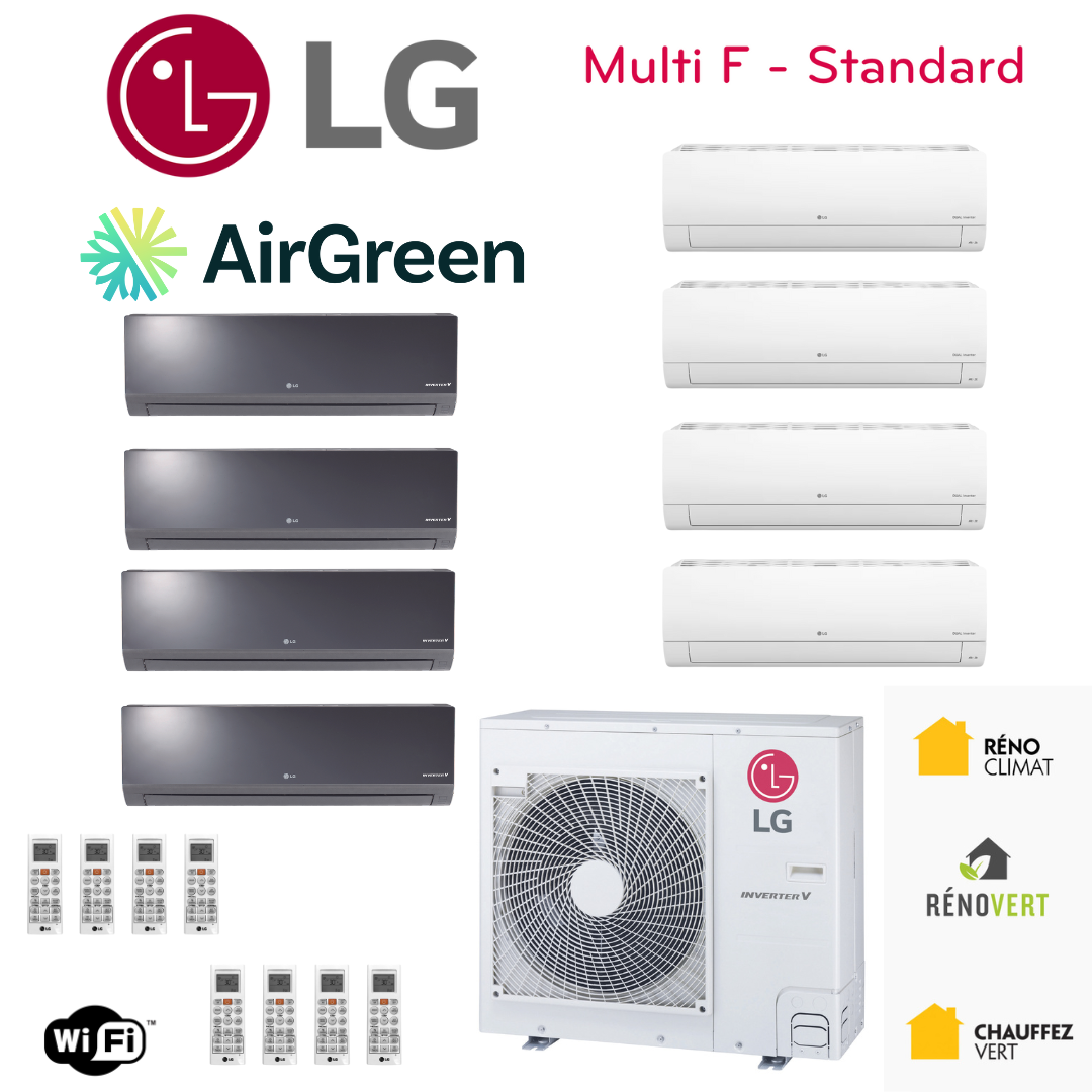 Thermopompe 8-Zones LG MULTI F | Compresseur 60 000 BTU | Montréal, Laval, Longueuil, Rive Sud et Rive Nord