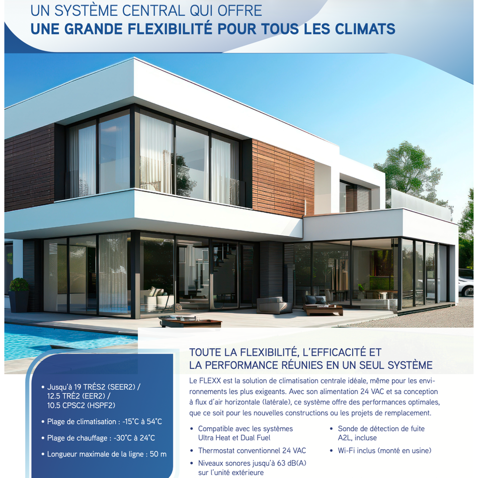 Thermopompe Centrale "ADD-ON" GREE  FLEXX R32 | 3T | Serpentin en caisson