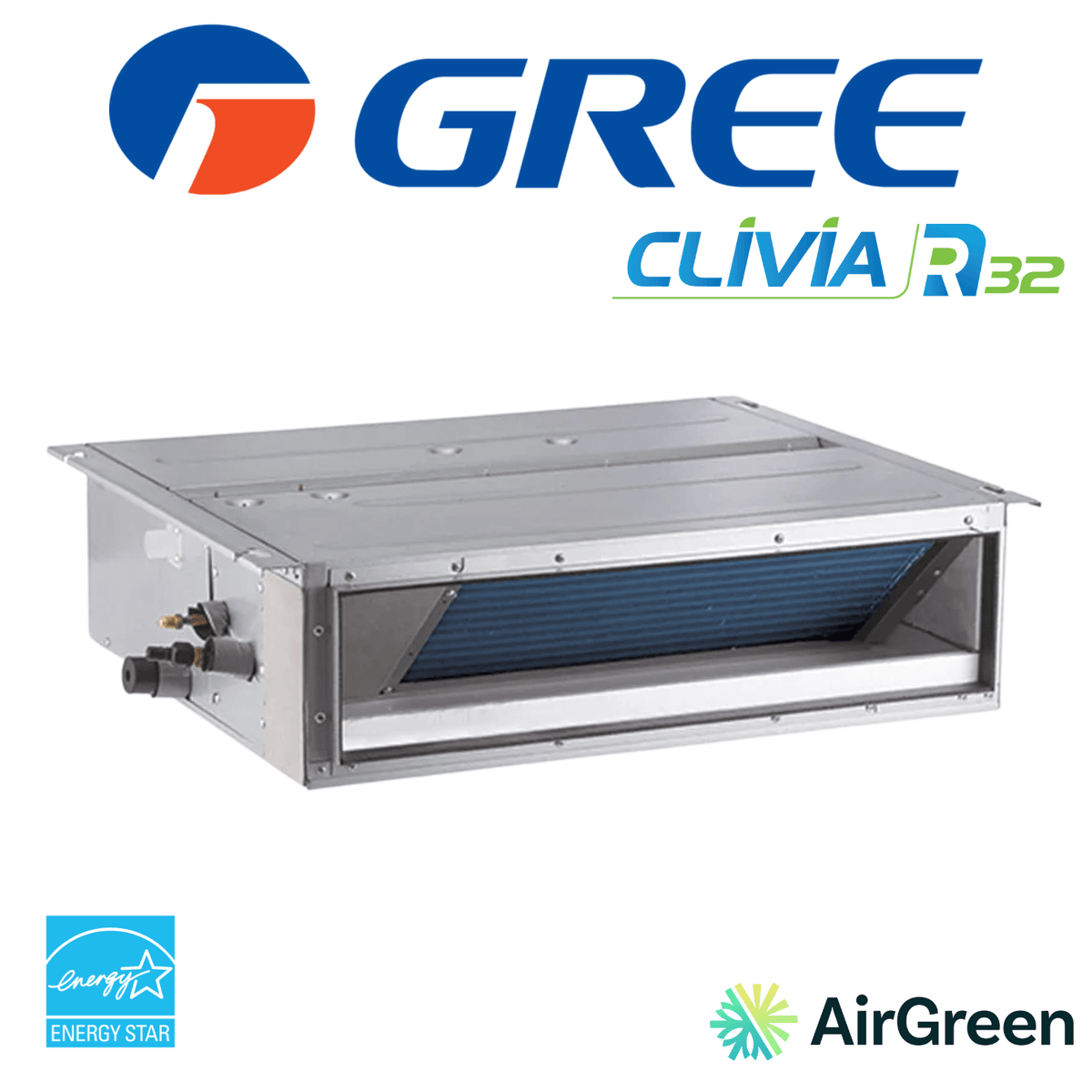 Image of Thermopompe Gainable GREE CLIVIA R32 | 24000 BTU air conditioning unit.