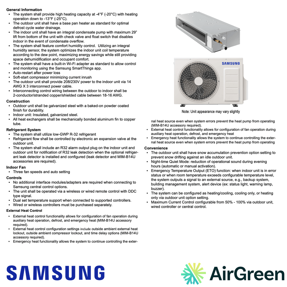 Thermopompe Gainable SAMSUNG PREMIUM FJM | 12000 BTU