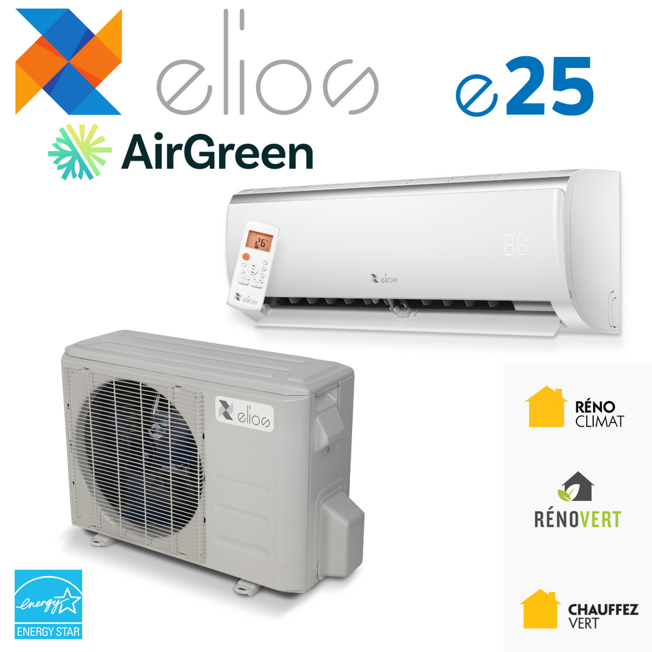 ELIOS e25 Wall-Mounted Heat Pump | 12,000 BTU | Montreal, Laval, Longueuil, South Shore & North Shore