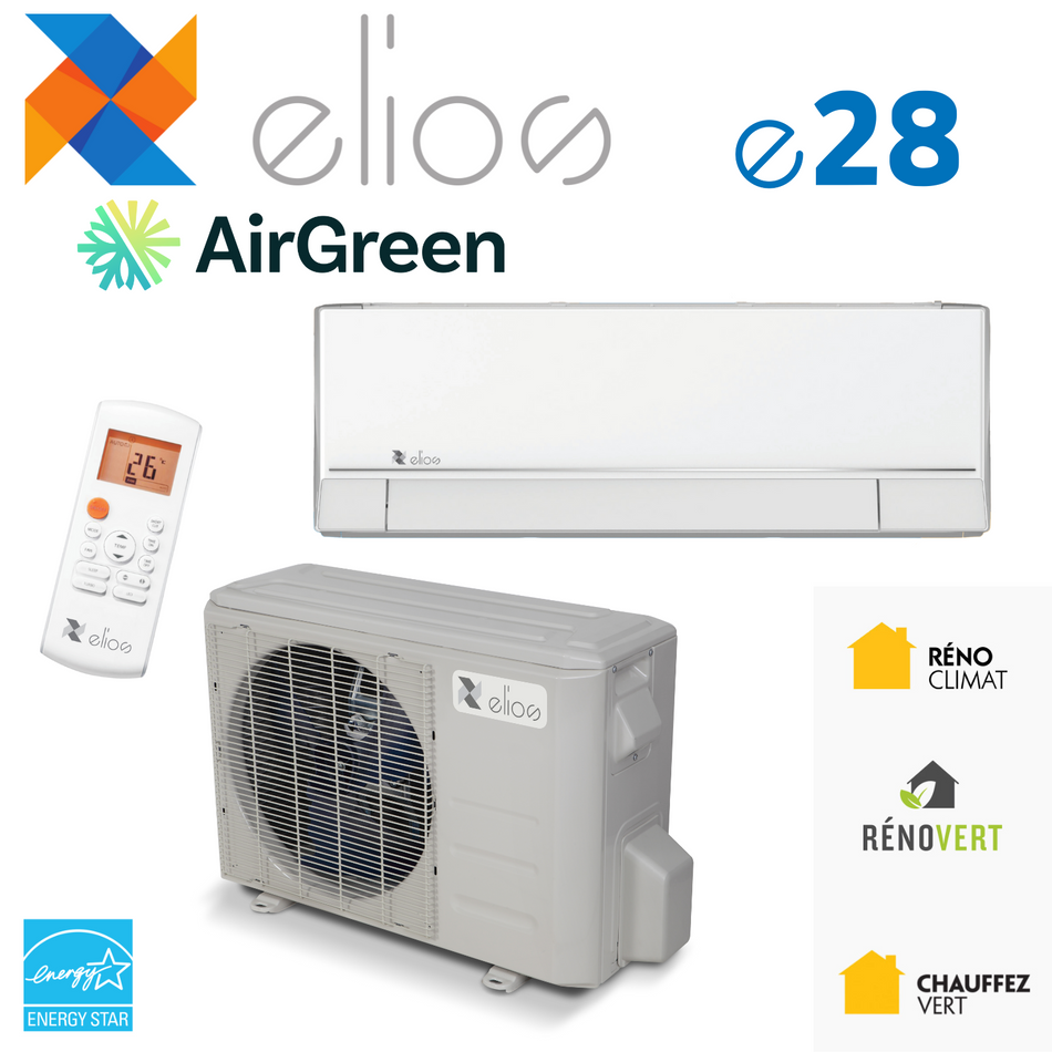 ELIOS e28 Wall-Mounted Heat Pump | 12,000 BTU | Montreal, Laval, Longueuil, South Shore & North Shore