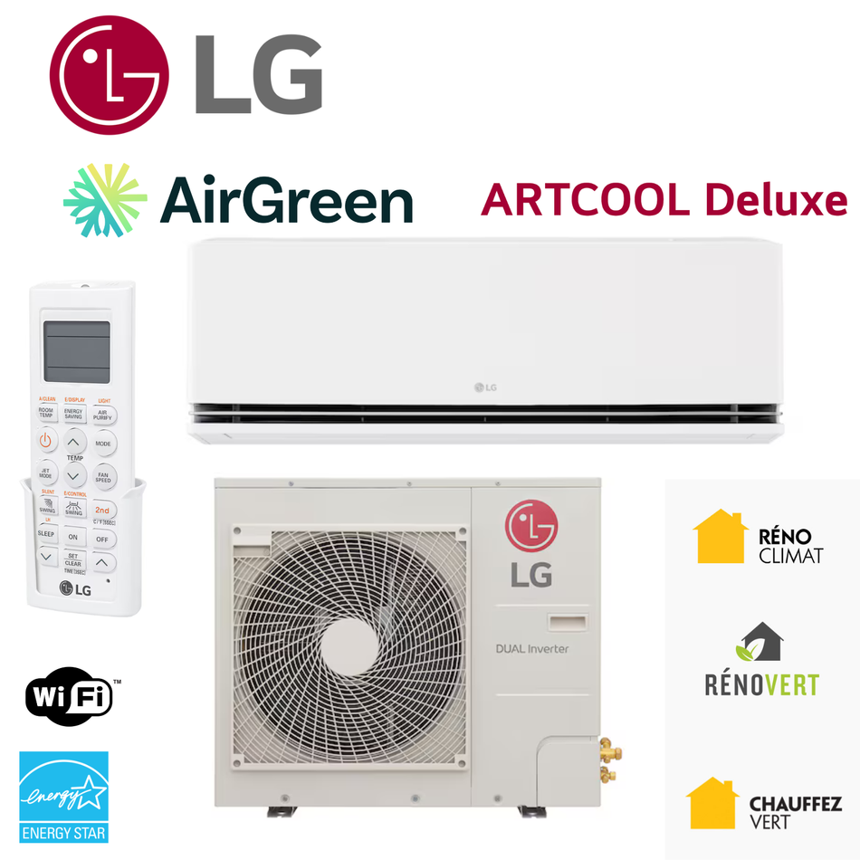 Thermopompe Murale LG ARTCOOL DELUXE R32 | 18 000 BTU (-35°C)