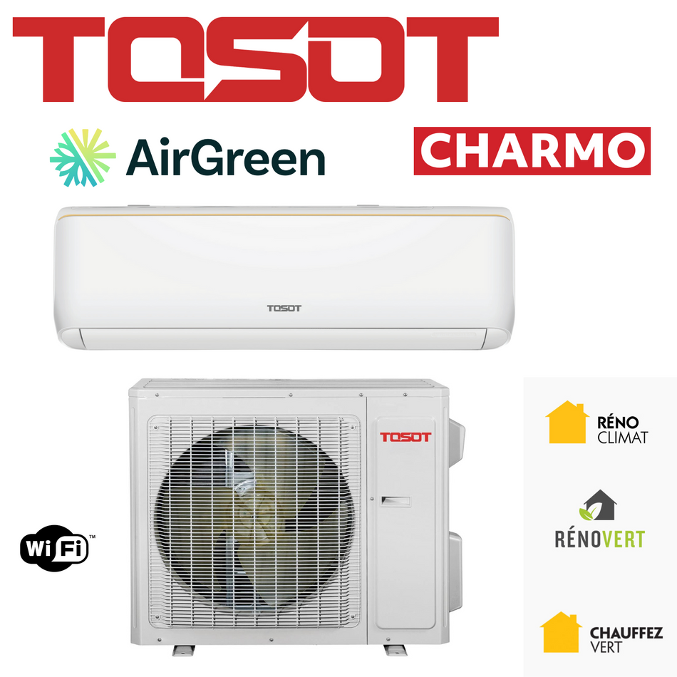 Mini Split Tosot Charmo 19 | 12 000 BTU 115V | Montréal, Laval, Longueuil, Rive Nord & Rive Sud