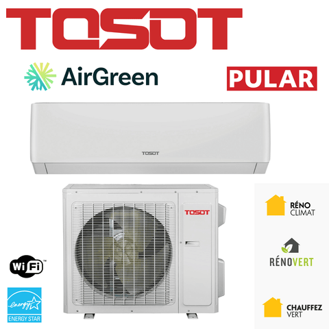 Mini Split Tosot Pular 25 | 9 000 BTU | Montréal, Laval, Longueuil, Rive Nord & Rive Sud air conditioning unit with Energy Star
