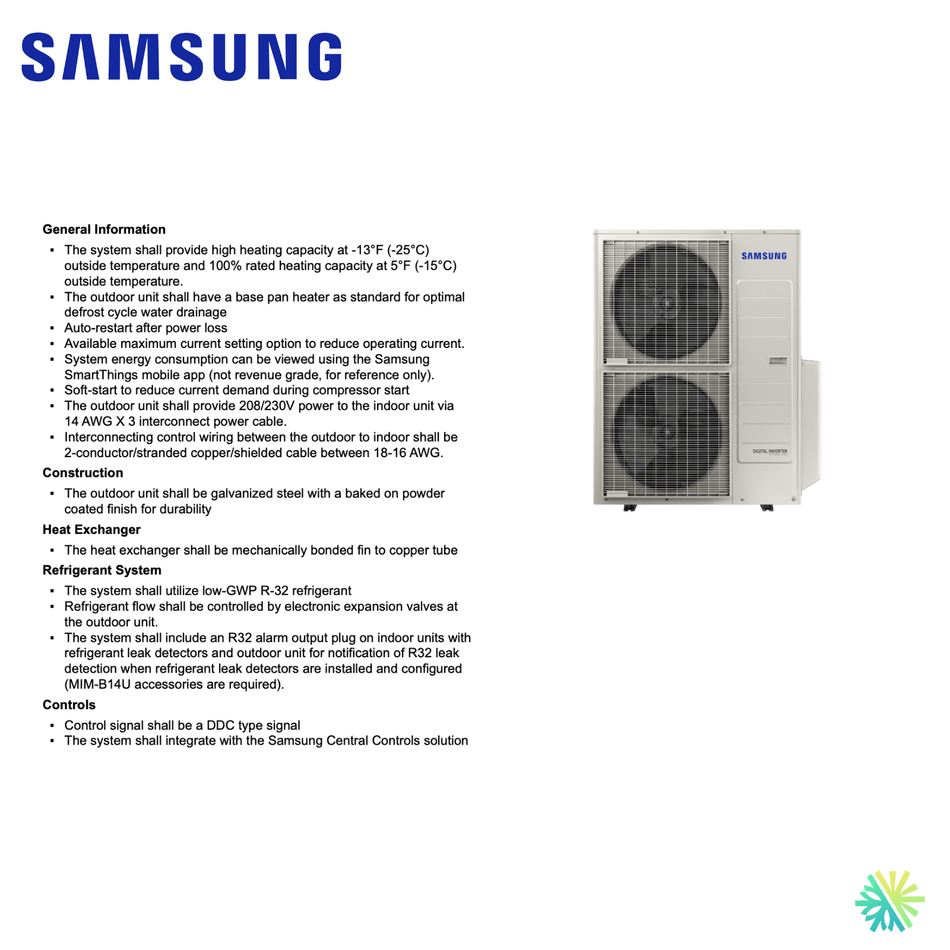 SAMSUNG Premium FJM Heat Pump | 3-Zones | Outdoor: 30,000 BTU