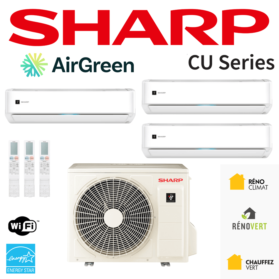 SHARP TripleZone CU Heat Pump | R32 -30°C