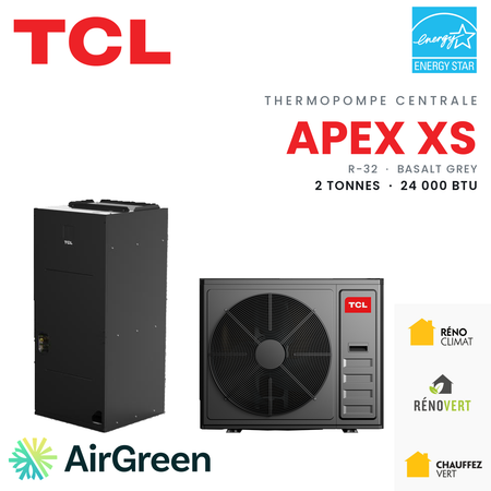 Système complet : traitement d'air et unité extérieure TCL Apex XS