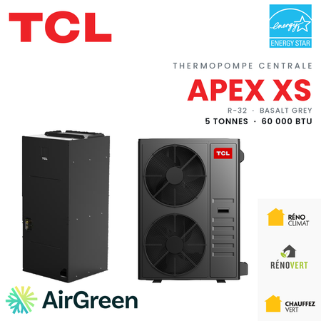 Système complet : traitement d'air et unité extérieure TCL Apex XS