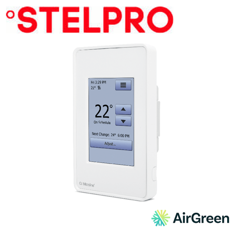 Thermostat de plancher chauffant STELPRO CONCERTO TOUCH STF362PTS — vente et installation par AirGreen à Montréal, Laval, Longueuil, Rive-Sud et Rive-Nord