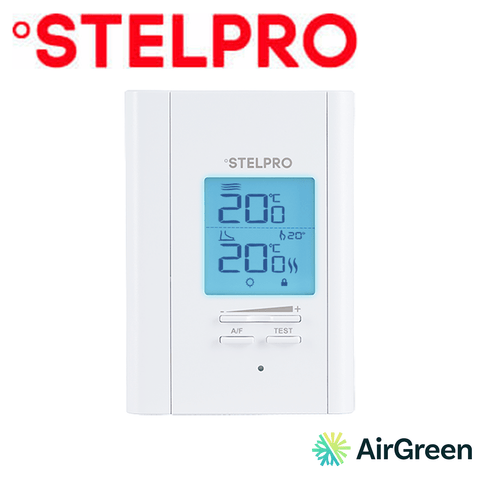 Thermostat de plancher chauffant STELPRO STCNP — vente et installation par AirGreen à Montréal, Laval, Longueuil, Rive-Sud et Rive-Nord