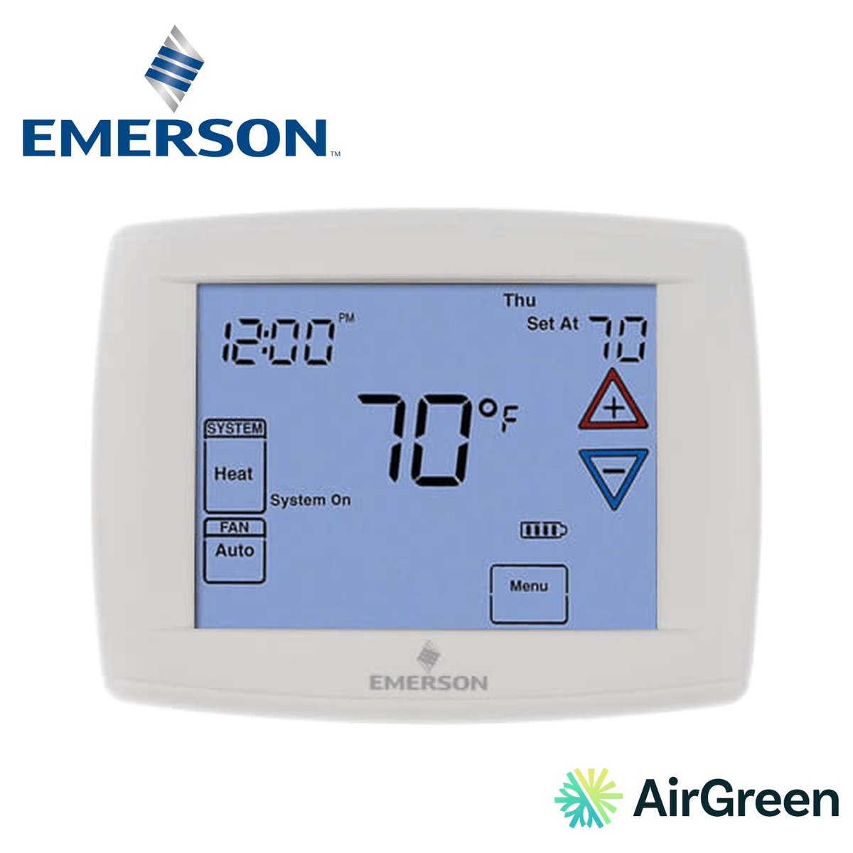 Thermostat EMERSON Blue Series 12" Commercial Touchscreen 1F95-1280 — vente et installation par AirGreen à Montréal, Laval, Longueuil, Rive-Sud et Rive-Nord