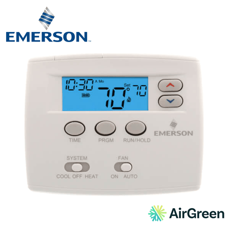 Thermostat EMERSON Blue Series 2" 1F80-0224 — vente et installation par AirGreen à Montréal, Laval, Longueuil, Rive-Sud et Rive-Nord