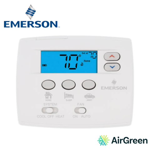Thermostat EMERSON Blue Series 2" Easy Set 1F86EZ-0251 — vente et installation par AirGreen à Montréal, Laval, Longueuil, Rive-Sud et Rive-Nord