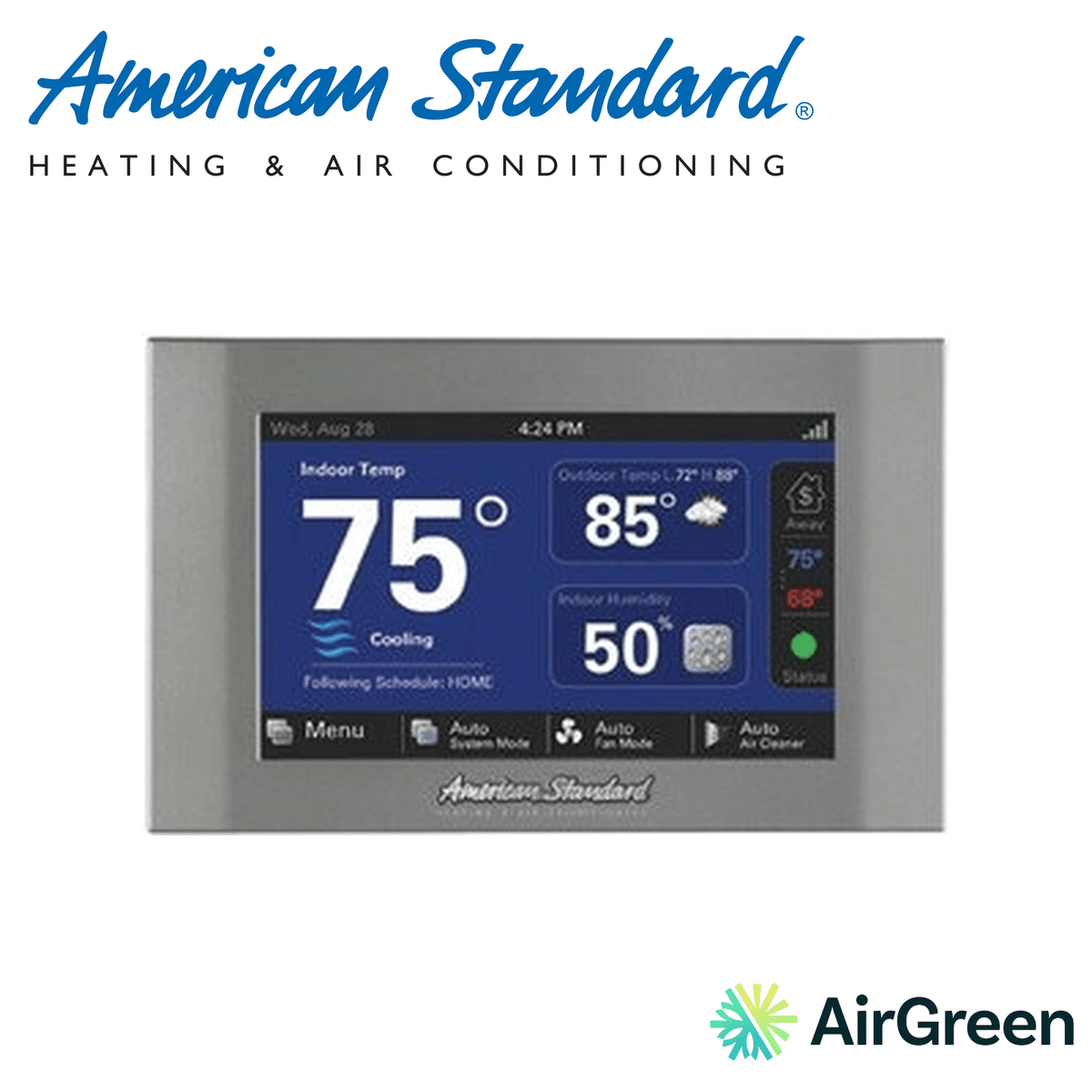 Thermostat intelligent AMERICAN STANDARD AccuLink Platinum 850 ACONT850AC52UB — vente et installation par AirGreen à Montréal, Laval, Longueuil, Rive-Sud et Rive-Nord