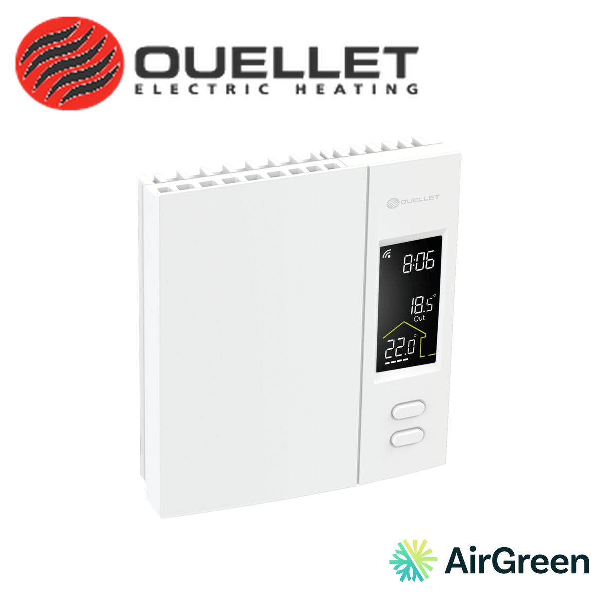 Thermostat intelligent OUELLET Zigbee OTH4000-ZB 4000 W — vente et installation par AirGreen à Montréal, Laval, Longueuil, Rive-Sud et Rive-Nord