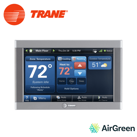 Thermostat intelligent TRANE ComfortLink II XL1050 TZON1050AC52ZA — vente et installation par AirGreen à Montréal, Laval, Longueuil, Rive-Sud et Rive-Nord