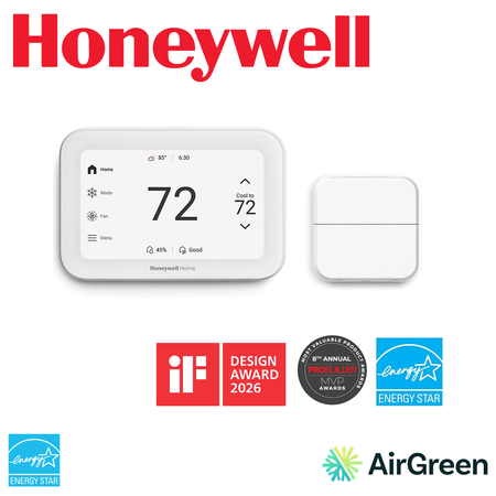 Trousse HONEYWELL ElitePRO S1200 + Room Sensor YTHX1200W5/U — vente et installation par AirGreen à Montréal, Laval, Longueuil, Rive-Sud et Rive-Nord