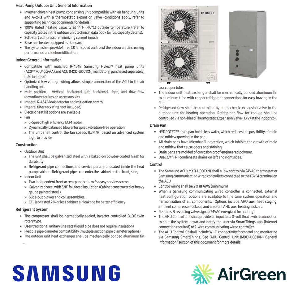Thermopompe Centrale SAMSUNG Hylex Standard | 4 Tonnes - Montréal