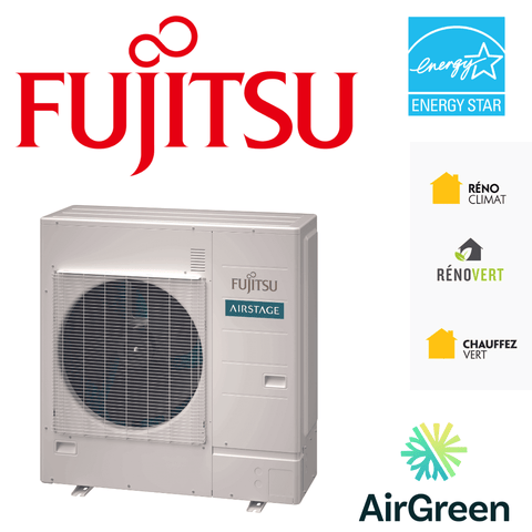Thermopompe Centrale de 2.5 Tonnes Fujitsu INFINITE COMFORT 30LUAH1M à Montréal, Laval, Longueuil avec certifications Energy Star
