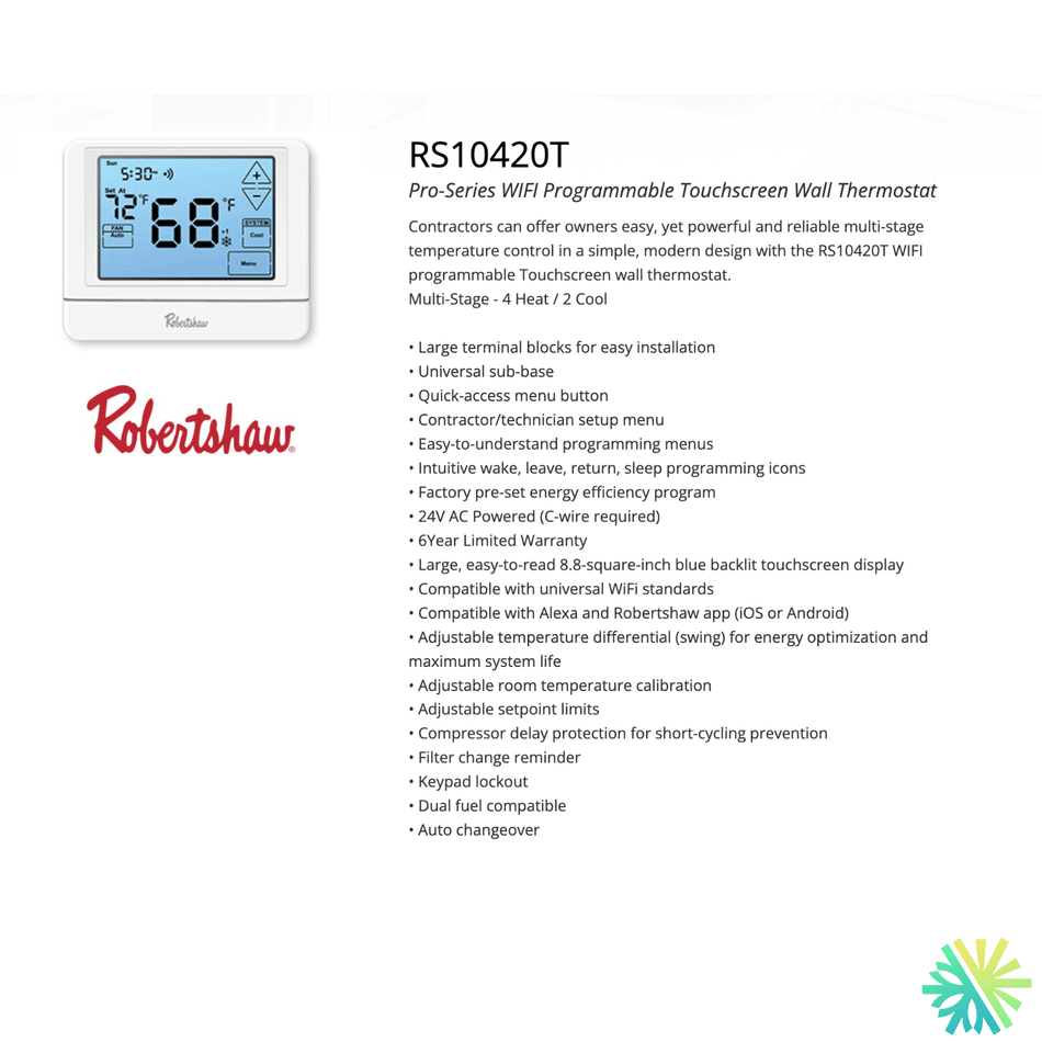 ROBERTSHAW RS10420T Thermostat | Montreal, Laval, Longueuil, South Shore & North Shore