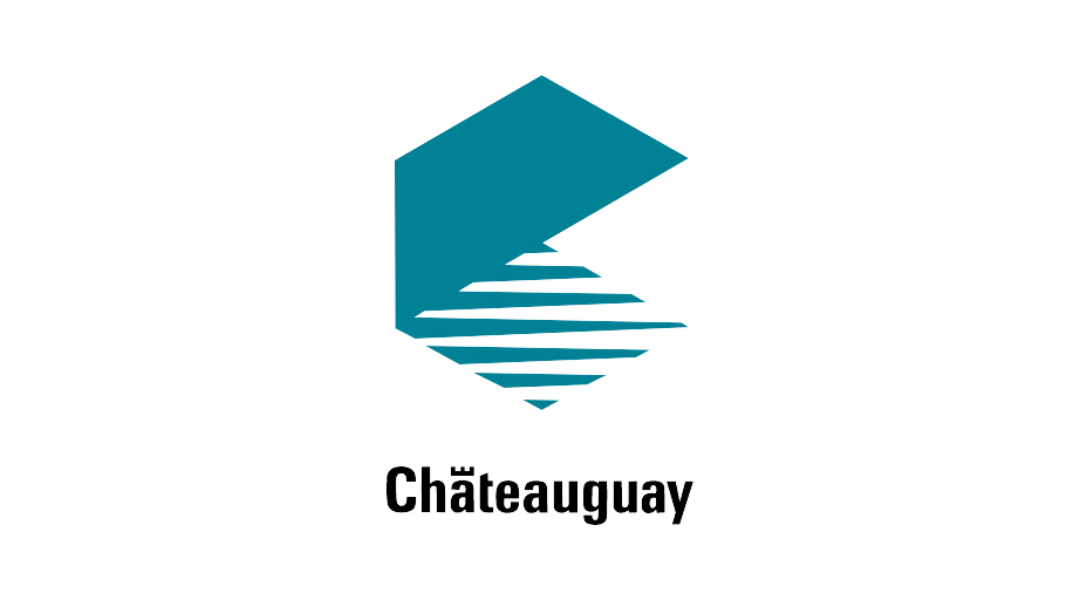 Logo of Châteauguay featuring a stylized teal geometric design with the word 'Châteauguay' underneath.